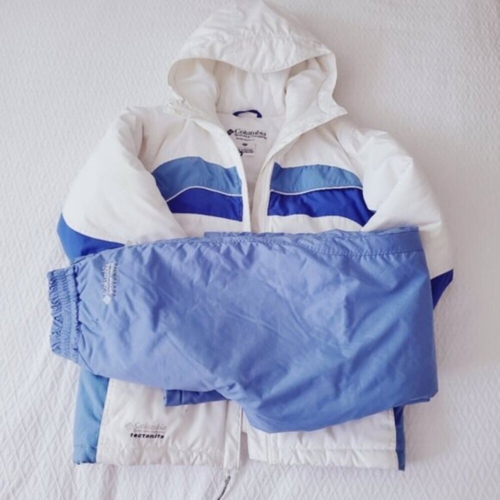 COLUMBIA VINTAGE 80's JUNIOR SKI JACKET + SKI SNOWPANTS SET